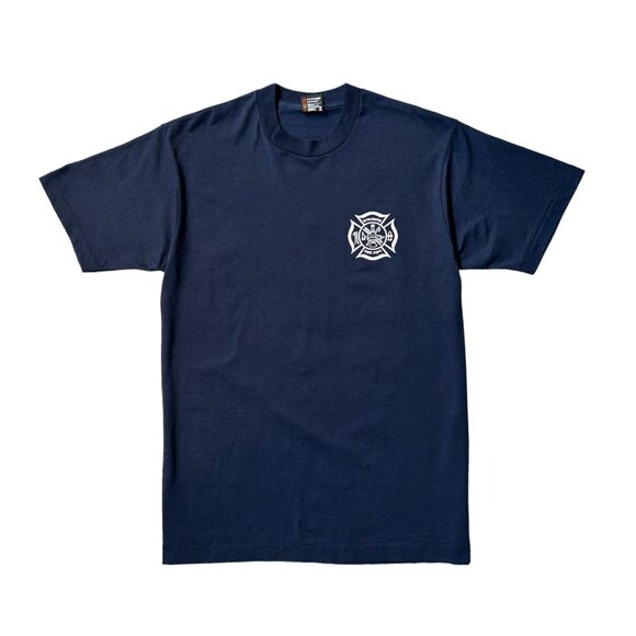 90s Vintage Fire Fighter T-shirt Single Stitch Syncrude Department Logo Crest. - Picture 2 of 6